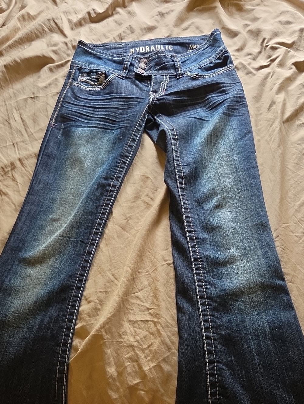 Hydraulic Women’s Blue Bootcut Stretch Jeans Size 3/4